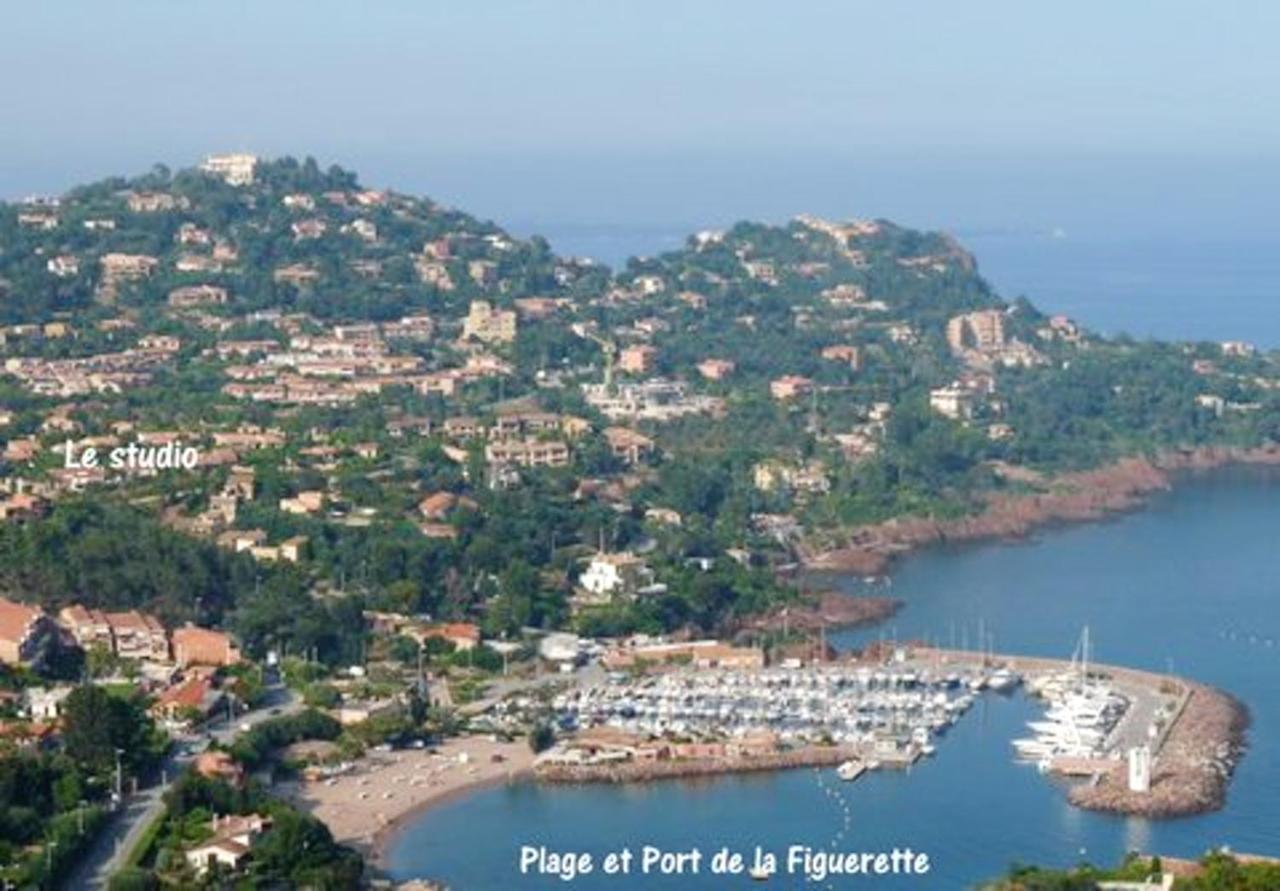 דירות Studio A Theoule Sur Mer A 400 M De La Plage Avec Vue Sur La Mer Terrasse Amenagee Et Wifi מראה חיצוני תמונה
